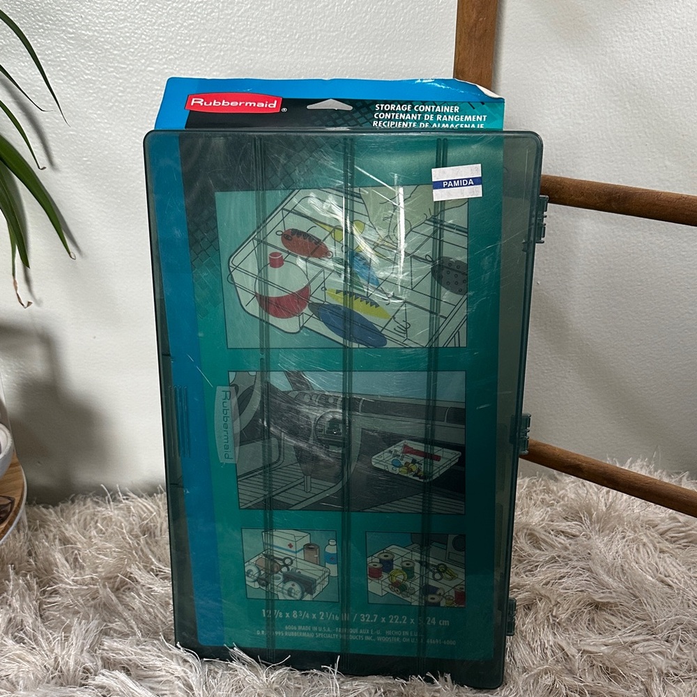 Rubbermaid 1995 Plastic Storage‎ Container Tackle Box Organizer Made In USA Vtg